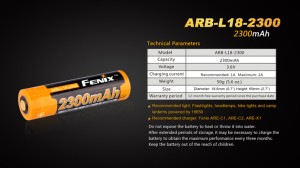 Fenix 18650 - 2300mAh - Acumulator - ARB-L 18-2300